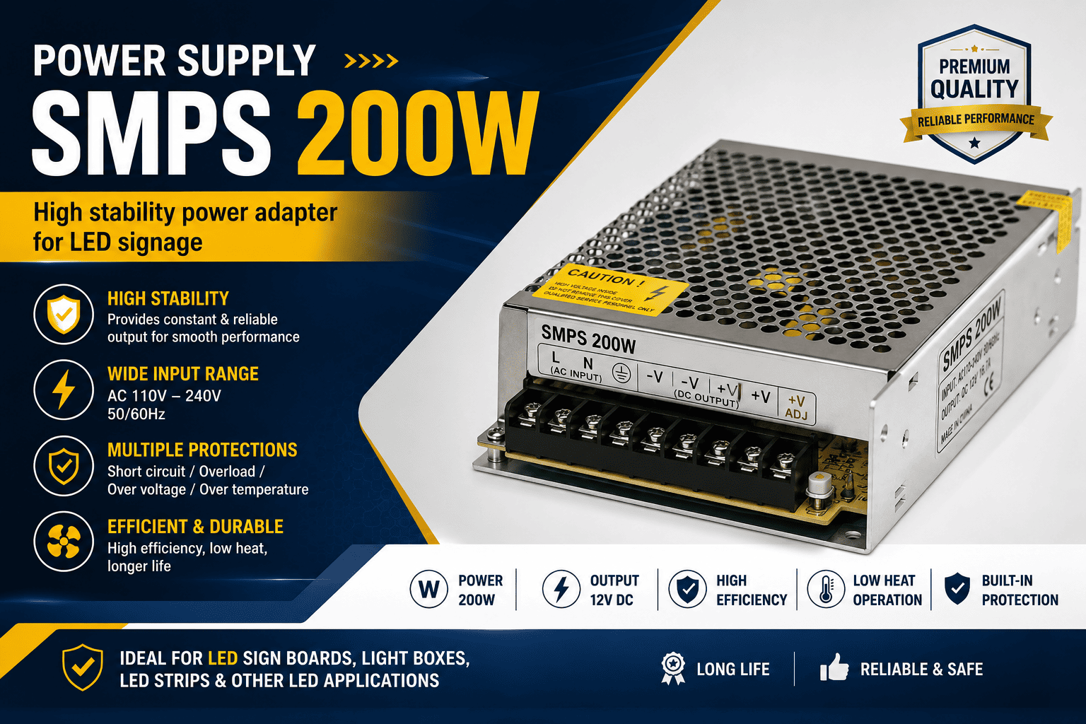 Power Supply SMPS 200W